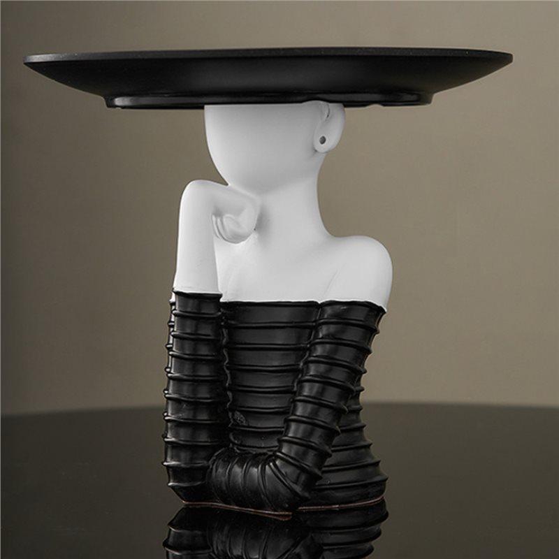 Good-Modern Minimalist Humanoid Key Storage Ornaments, Porch Desktop Decorative Tray, High-End Home Accessories.