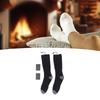 Electric Heated Socks Battery Operated Comfortable Cotton Socks for Winter Travel Camping Cycling Skiing Hiking One Size