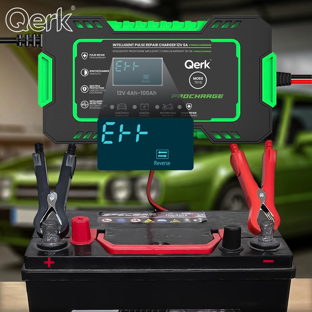 Qerk Rj-C 120501A 12V 6A Pulsed Car Battery Charger With Battery Repair Function