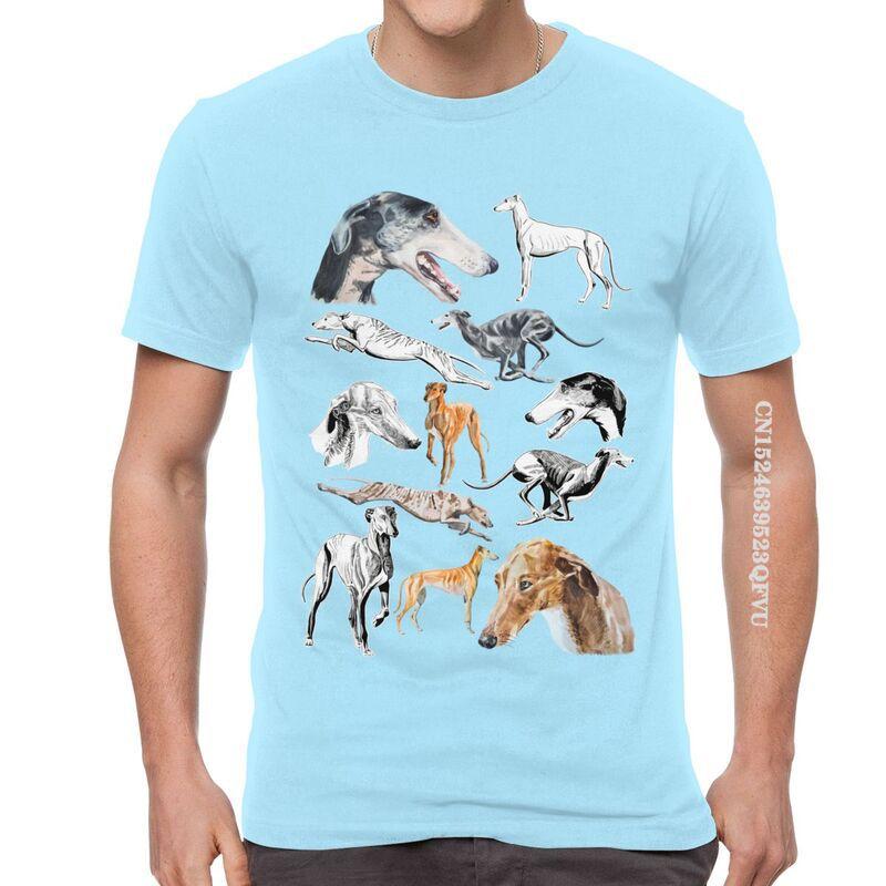 Male Greyhound Dog T Shirts Graphic Pet Whippet Sighthound Lover Tshirt Cool T Shirt Cotton Oversized Tee Tops EMO Men