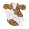 3Pcs Lovely Creature Themed Drink Protectors Soft Fabric Crochet Coasters For Dining Table