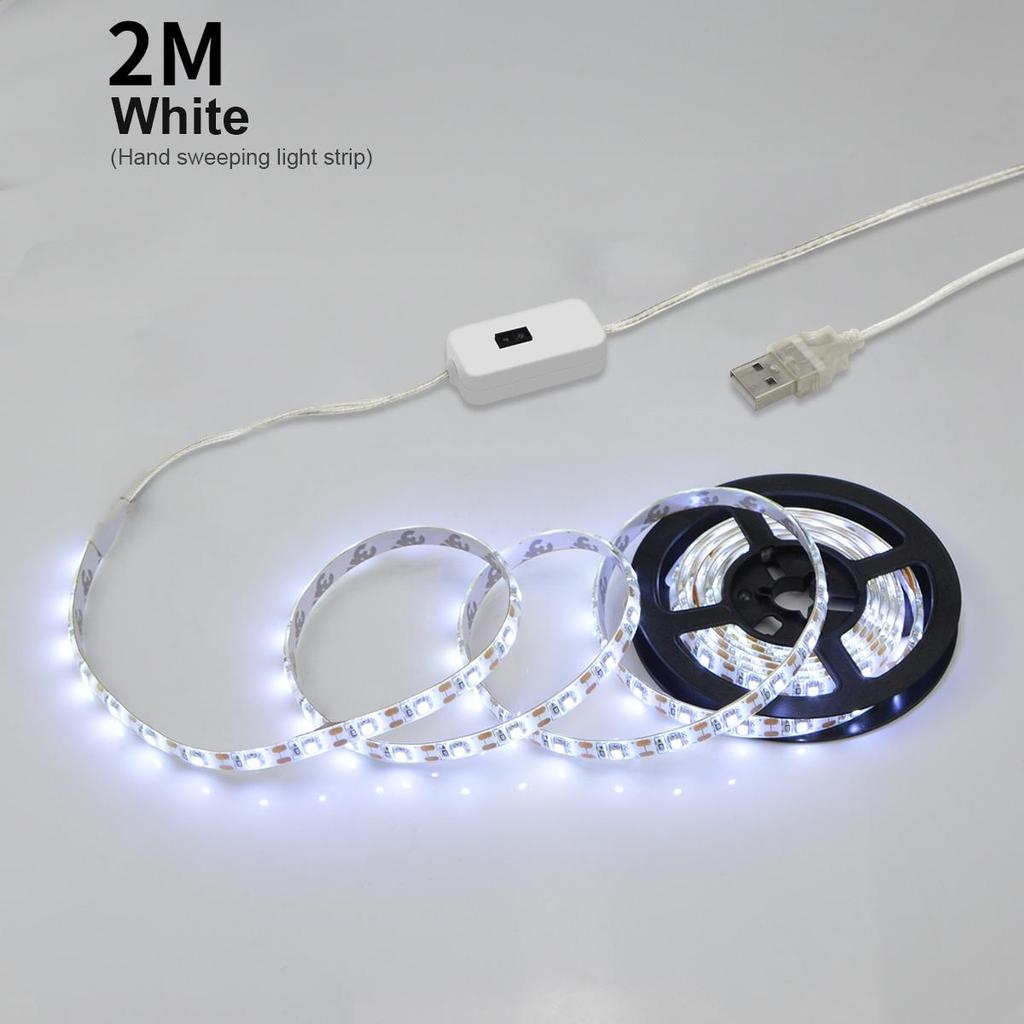 Intelligente Lampe, PIR-Bewegungssensor, Handscan, LED-Nachtlicht, 5 V, USB, LED-Streifen, wasserdichtes Band, Schlafzimmer, Zuhause, Küche, Kleiderschrank, Dekor