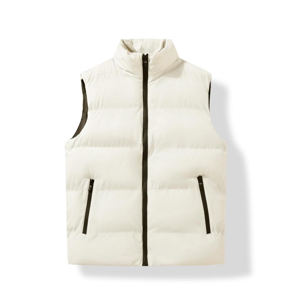 Men's Casual Thickened Vest - Warm, Solid Color for Autumn/Winter