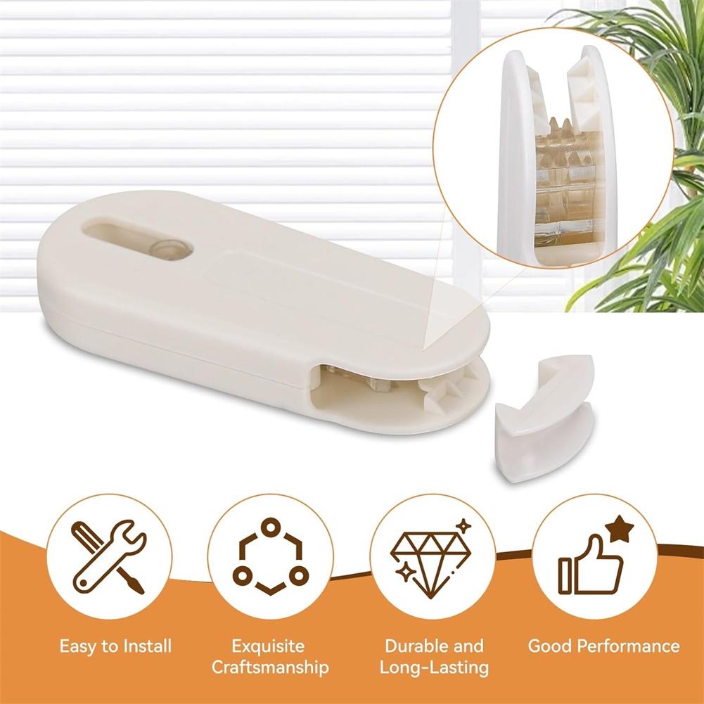 

2 Sets White No Drill Curtain Drawstring Tightener Fixed Handle Roller Suitable For Blinds Pull Rope Home Decoration China Mainland