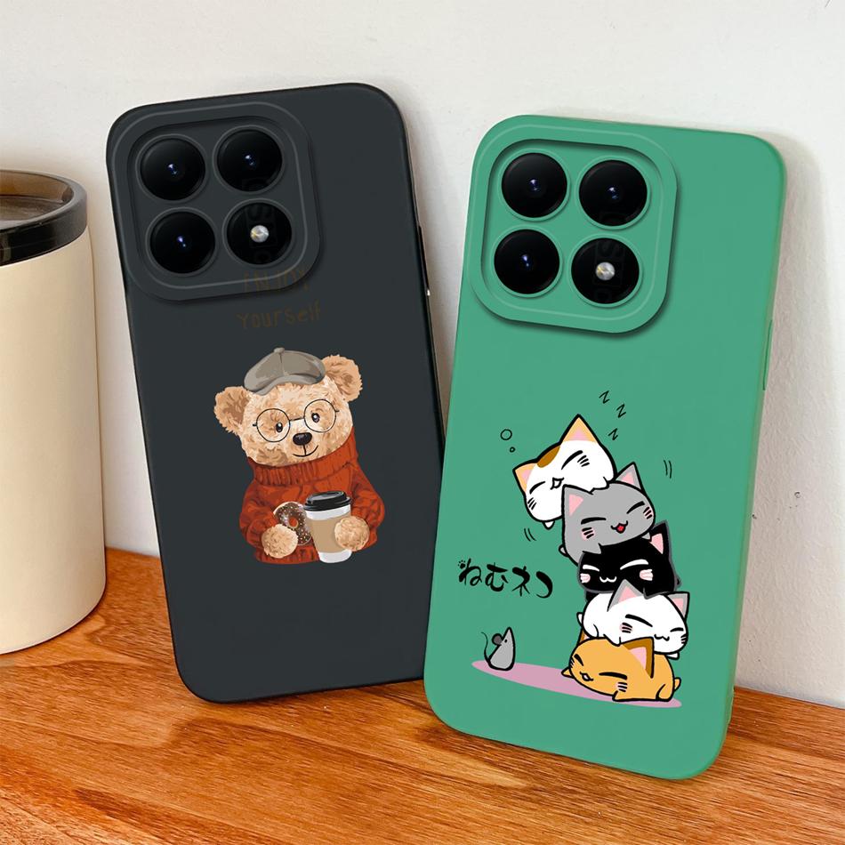For Xiaomi 15T Pro Phone Case For Xiaomi 17 Pro Max Cute Astronaut Funda For Xiaomi15T Soft Liquid Silicone Durable Back Covers