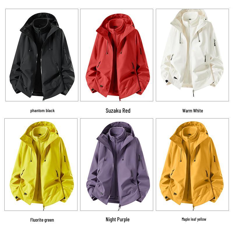 Jeanswest Unisex 3-in-1 Outdoor Windbreaker Jacket