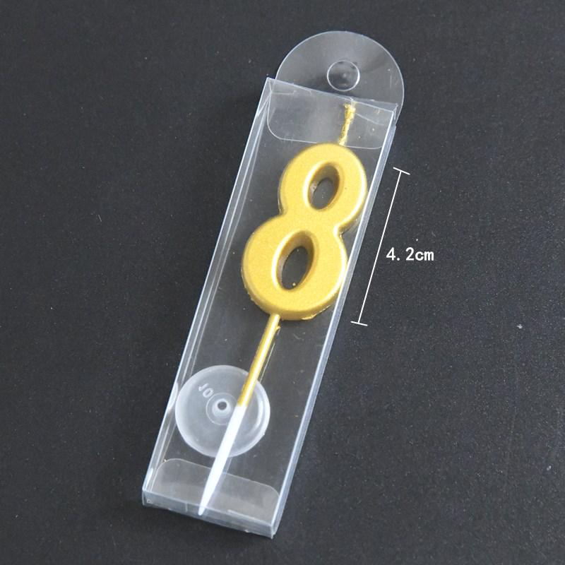 Gold-Plated Number Candle Set (50 Pieces) - Free Shipping, One-Year-Old Birthday Cake Decorations