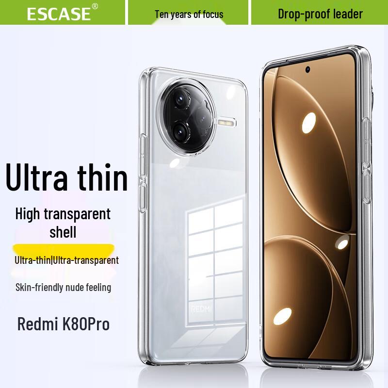 ESCASE Clear Anti-Drop Phone Case for Xiaomi Redmi K Series Redmi K80 Pro