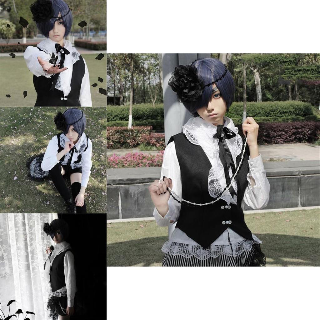 Wykwintny kostium cosplayowy Ciela Phantomhive'a z Czarnego Lokaja z idealnymi szwami