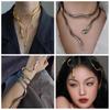 Metal Collar Snake Necklace Snake Choker Halloween Cosplay  Ghost Festival Supplies