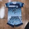 Mens Wrestling Training Set Short Sleeve T-Shirt Shorts Sportswear Lightweight Athletic Wear Youth Sports Practice