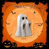 Cute Ghost Statue, Funny Ghost Figurine with Middle Finger, Spooky Middle Finger Ghost Ornament Halloween Decor Indoor, Halloween Decor for Home Gard