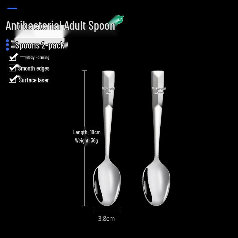 Antibacterial Stainless Steel Soup Spoons