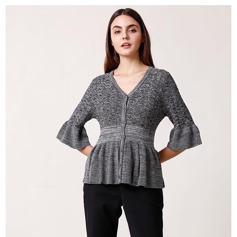 

Anlom Women s Versatile V-Neck Five-Point Sleeve Knit Cardigan 5XL