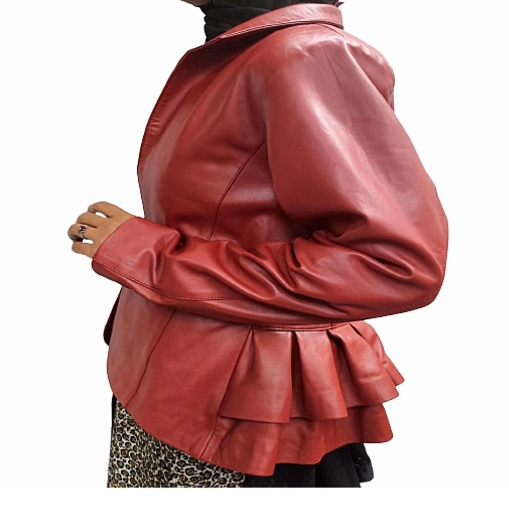 Women's Real Lambskin Leather Cout,Premium Leather,Designer Flare Cout,Stylish Leather, Coat Jacket, for Girls ,Business Meeting Cout,Valentine's Gift