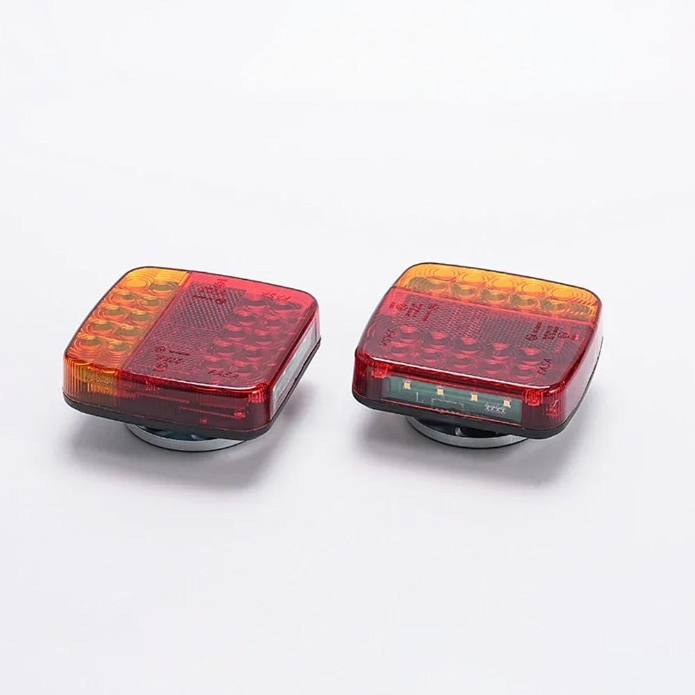 Wireless Reflective Lens Truck Taillights Brake Lights LED Trailer Rear Tail Turn Signal Lamp Caravan Camper Lorry Rechargeable