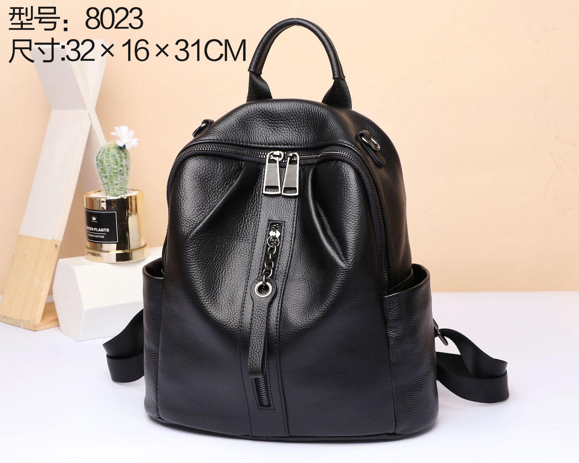

Special Drive Dnu First Layer Cowhide Women S Backpack Large Capacity Fashion Travel Bag чёрный