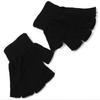 1Pair Wool Knit Wrist Cotton Winter Warm Work Mittens Unisex Black Half Finger Fingerless Gloves For Women And Men
