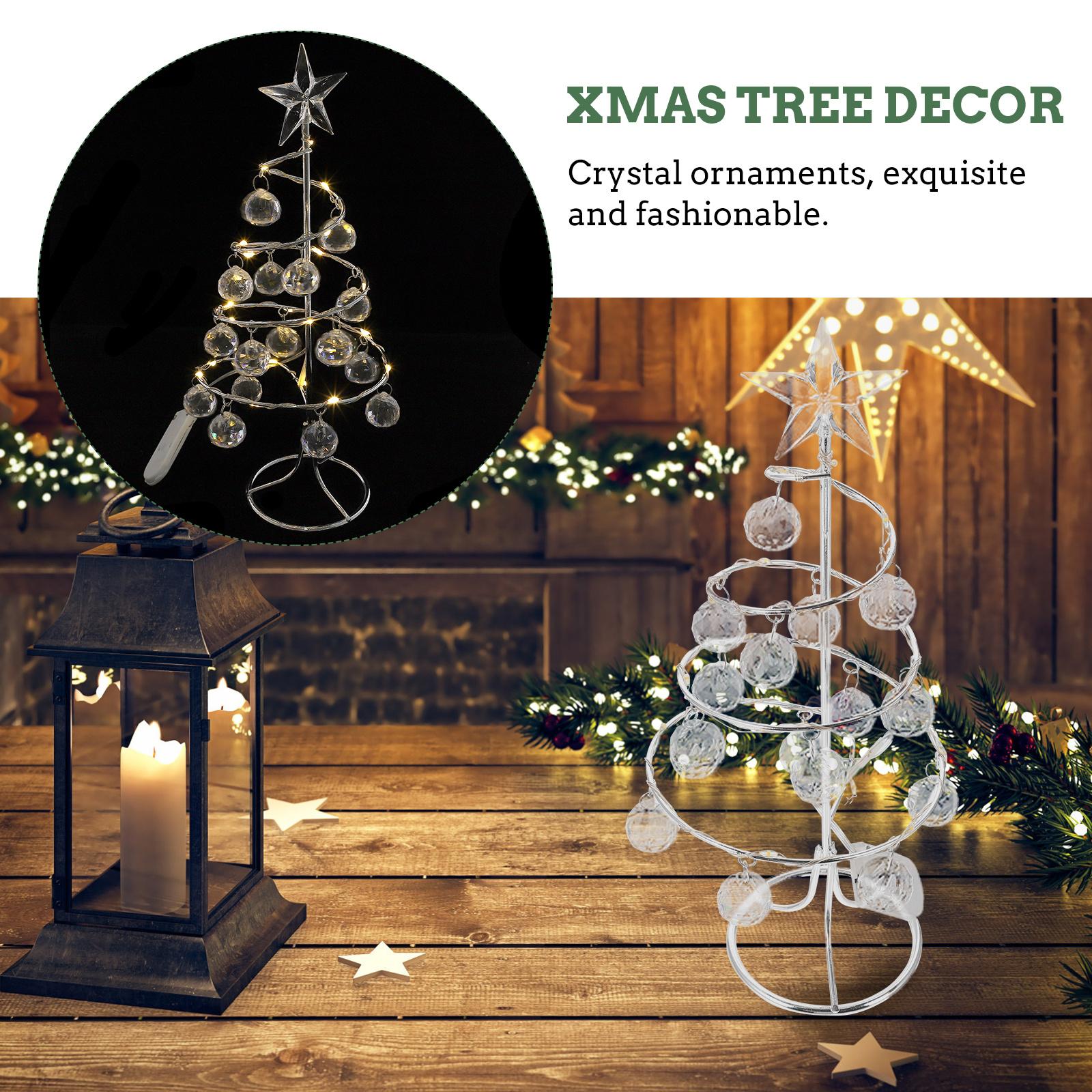 

Party Supplies Warm Light Christmas Tree Iron Art Desktop Xmas Decor Home Festival Ornament Realistic Shape other