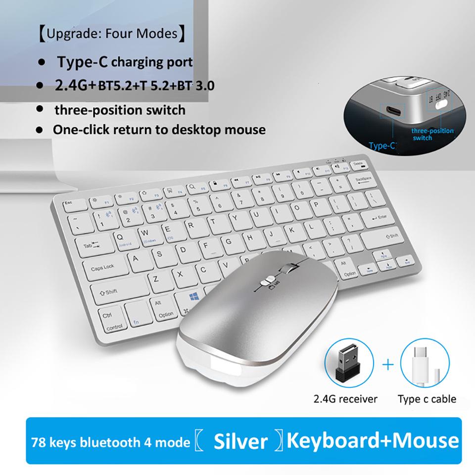 JOMAA Rechargeable Wireless Bluetooth Keyboard & Mouse Set for PC