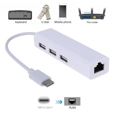 Kable LAN typu C do RJ45, adapter kabla USB 3.1 do laptopa do telefonu komórkowego/dysku USB/routera