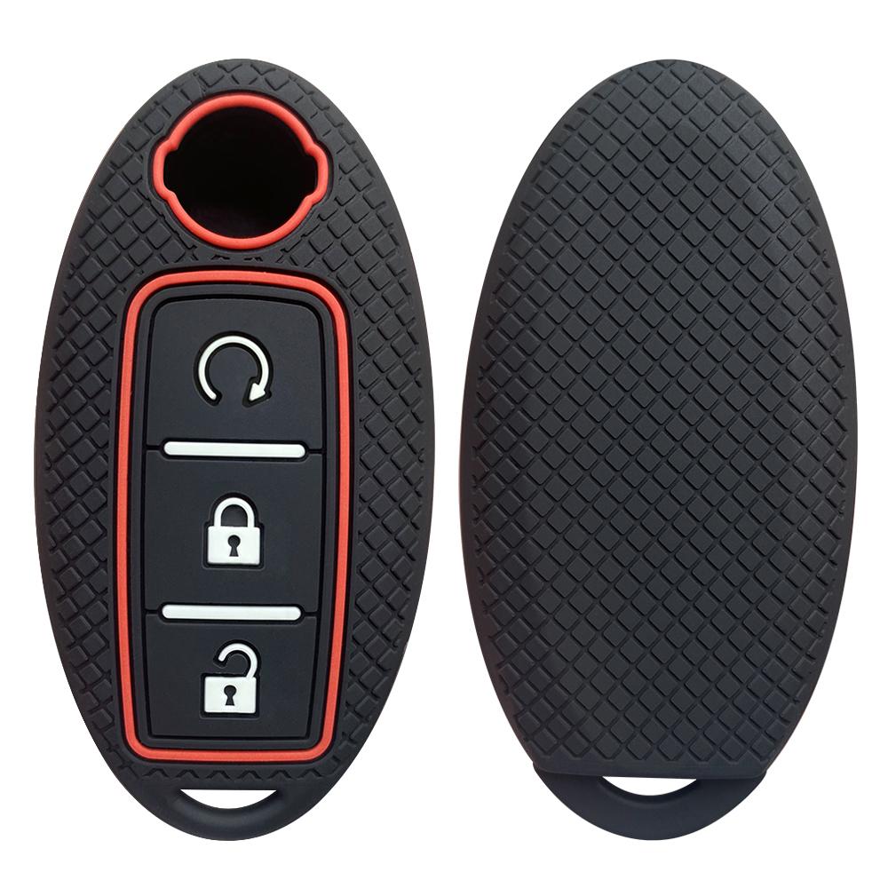 Silicone Key Case For Nissan Tiida Qashqai J11 J10 Micra Kicks Altima X-Trail Fuga Navara Leaf Note Sentra Murano Car Key Cover