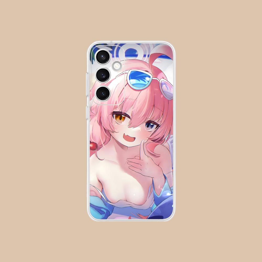 Blue Archive Takahashi Hoshino Clear Mobile Phone Case for Samsung Galaxy S25 S24 S23 S22 S21Plus FE Ultra Colorful Cover