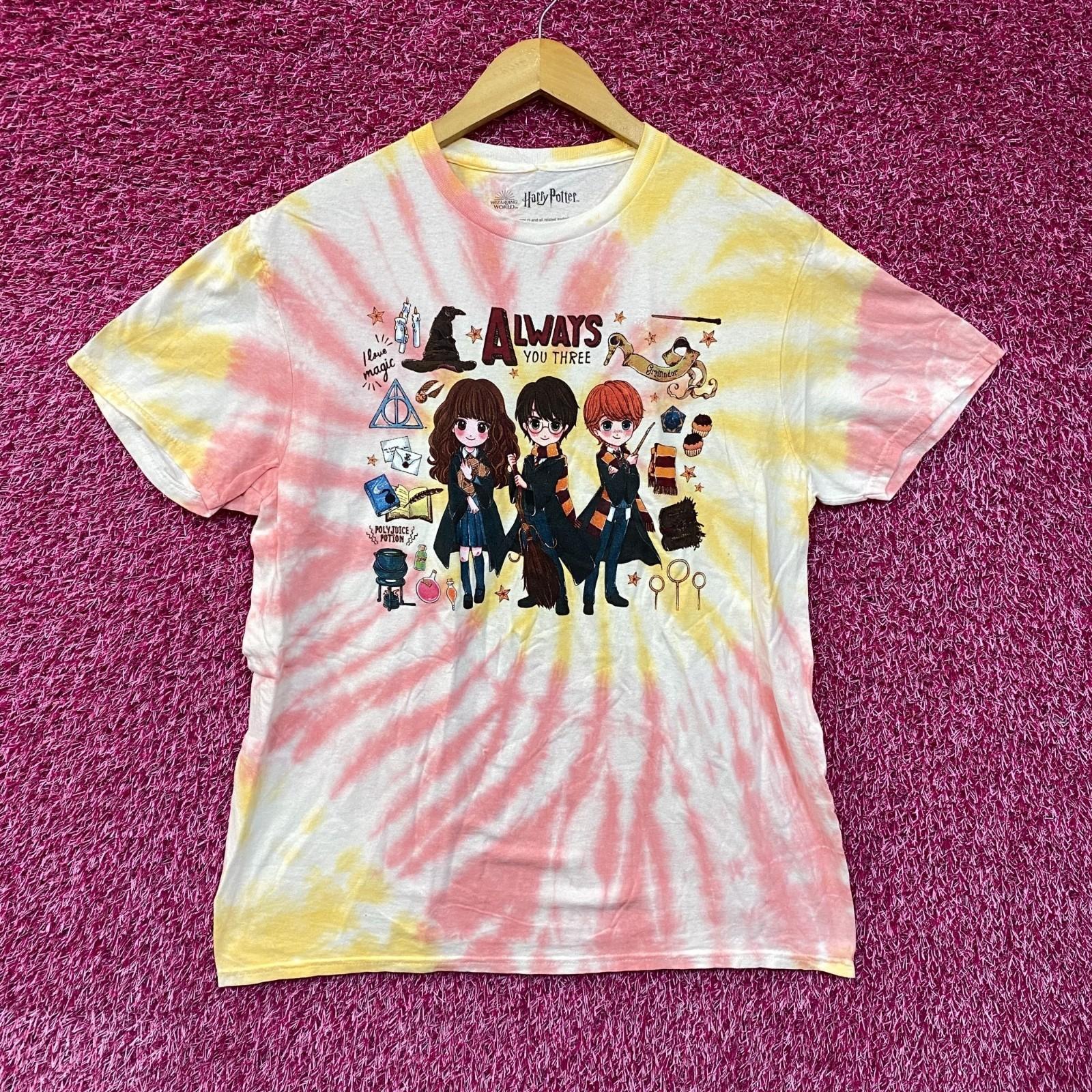 Harry Potter Chibi Hermoine, Ron, Harry tiedye 100% Cotton T-shirt Mens Tees Top 2XL
