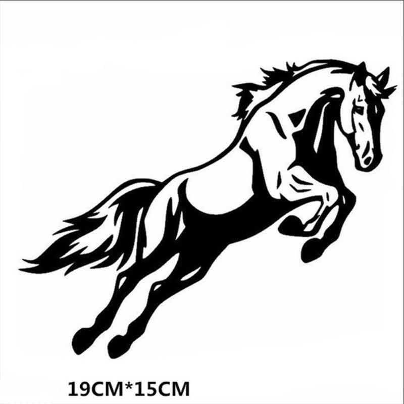 Reflective Car Sticker Personalized Jumping Horse Pattern Universal Waterproof Window Decal Exterior