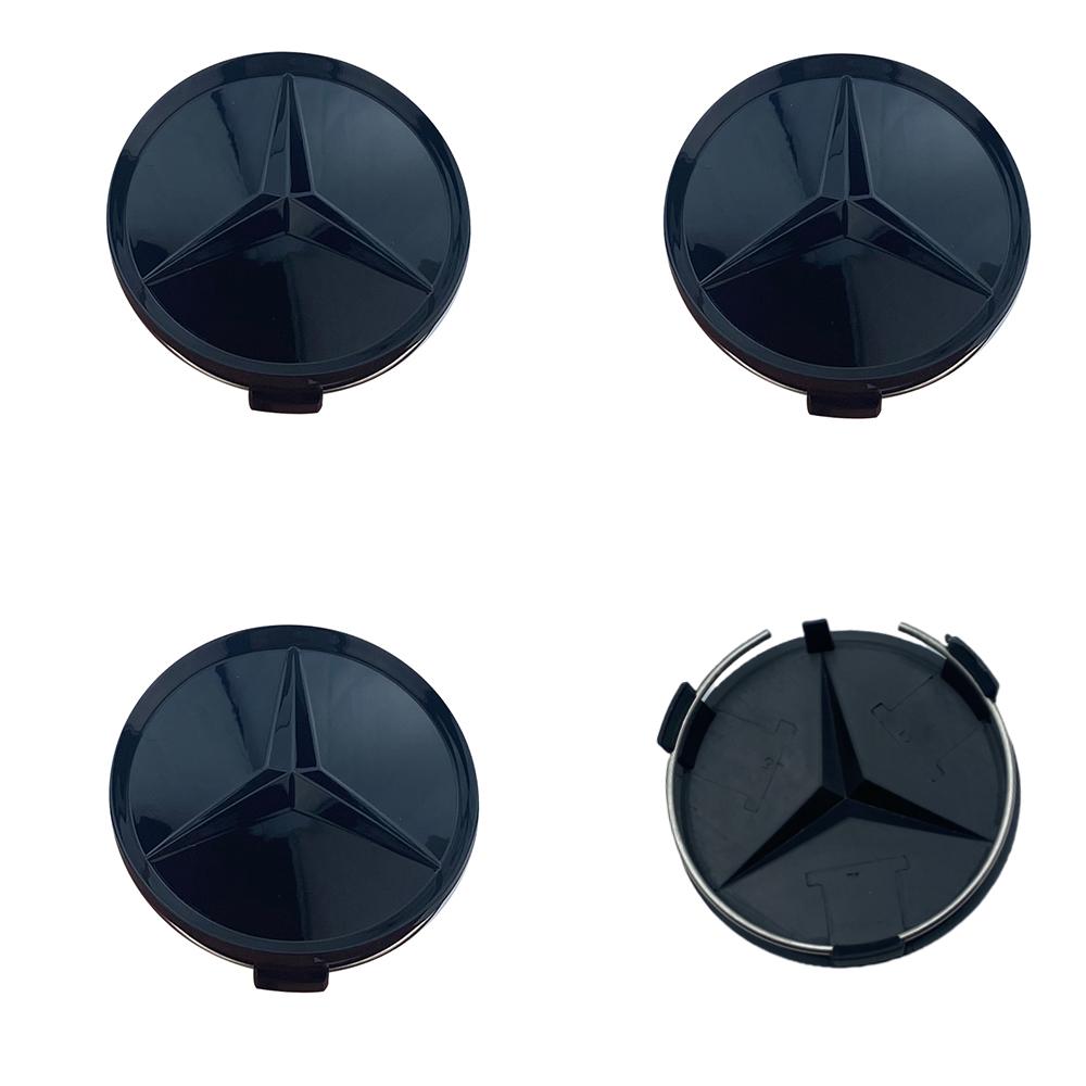 4Pcs 75MM Car Wheel Center Caps Rims Hub Caps For Mercedes Benz W204 205 A B C E S CLA CLK ML GLK GLA GLB GLC CLAS Accessories