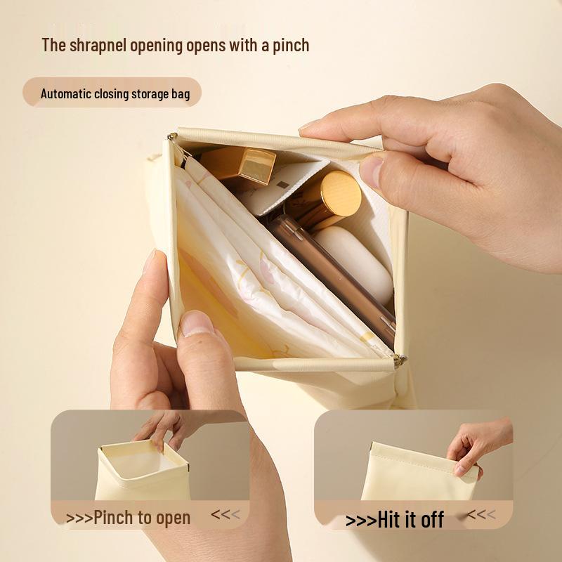 High-Value Portable Storage Bag for Cables, Lipstick, Cosmetics, and Glasses with Automatic Closure