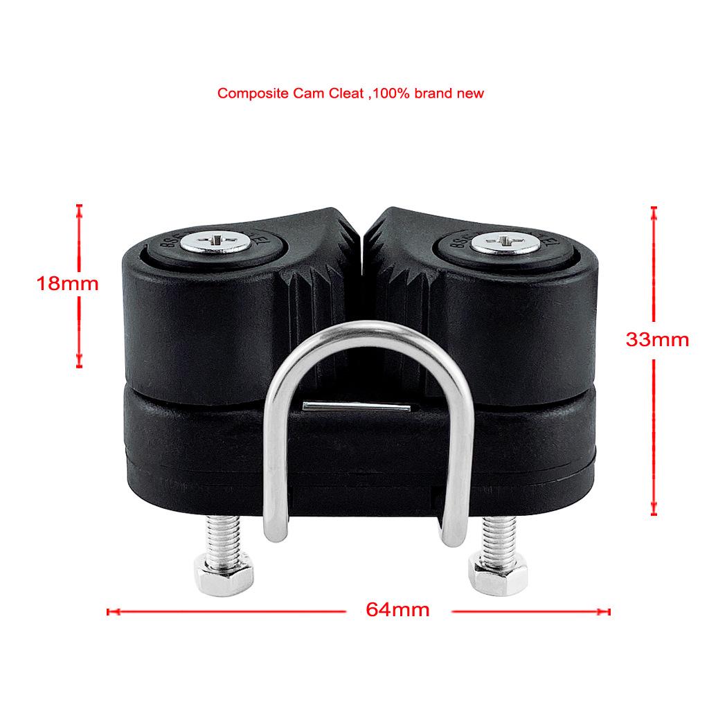 Dual Nylon Strap Guide with Ball Bearing Rope Clamp for Pilates and Fitness