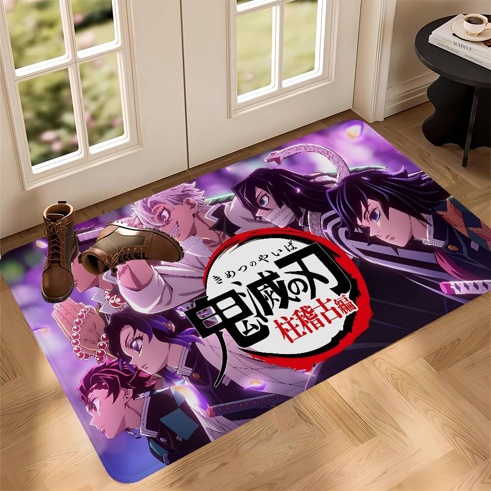 Anime Demon Slayer Floor Mat Retro Multiple Choice Living Room Kitchen Rug Non-Slip Modern Home Decor