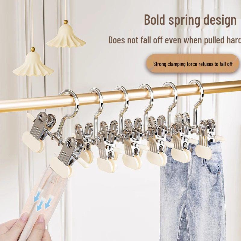 Traceless Pants Hanger with Clips for Skirts and Kids' Clothes