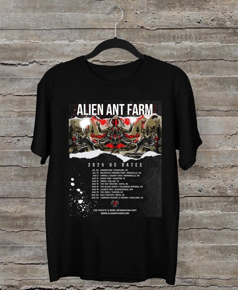 НОВЫЙ Alien Ant Farm Группа Тур 2025 Черная Все Размеры Унисекс Футболка BT1922 XL