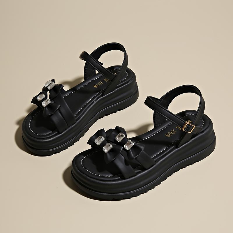 

Летние женские сандалии-гладиаторы Модные сандалии на платформе с перекрестным носком Удобные повседневные женские туфли-буфы Роскошные сандалии на пластинах 34