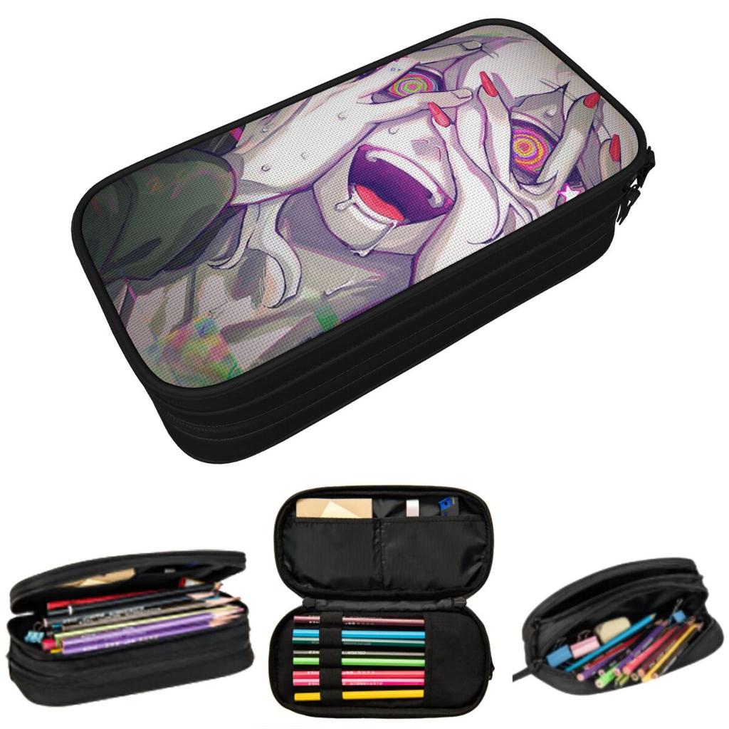 Nagito Komaeda Gun Manga Danganronpa Game Pencil Case for Studen Gifts Pen Box Pencil Bag Stationery Supplies Pen Holder Bag