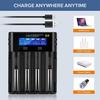 18650 Battery Charger LCD Display Universal Smart Charger for Rechargeable Batteries 18650/6650/18490/17670/17500/16340