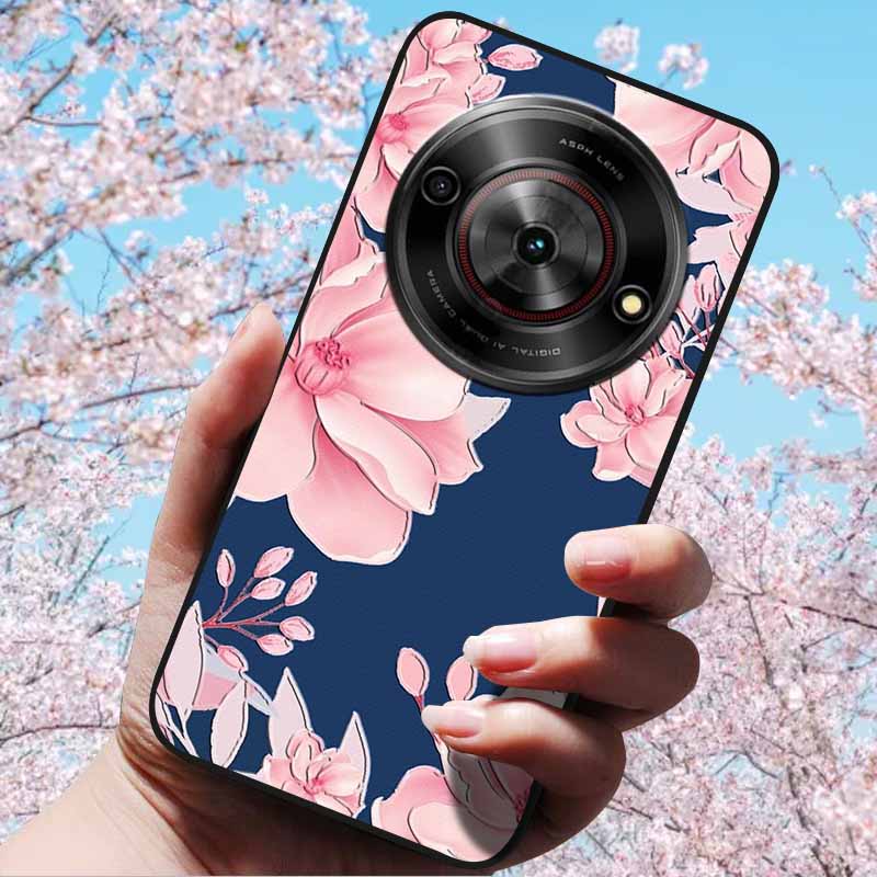 For ZTE Blade A75 5G 6.6" Cases 3D Relief Flower Soft Silicone Luxury Cover for ZTE Blade A75 5G 3D Phone Cases ZTE Blade Z2357N