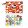 Holiday Countdown Box Merry Christmas Dumpling Gift Box, Xmas Advent Calendar with Stress Relief Toy Squeeze Toys, 24 Days Steamed Bun