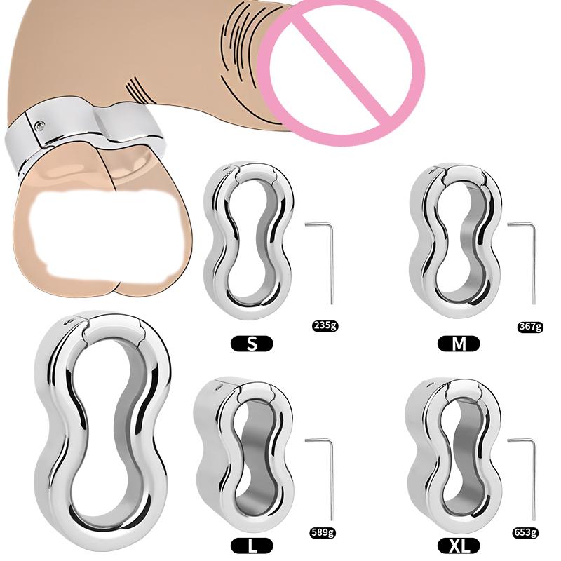 FRRK 653g 4 Größen Hoden Anhänger Ring Gewichtheben Kugel Dehner Hodensack für Männer Heavy Duty Kugel Anhänger Kugel Hahn Ring