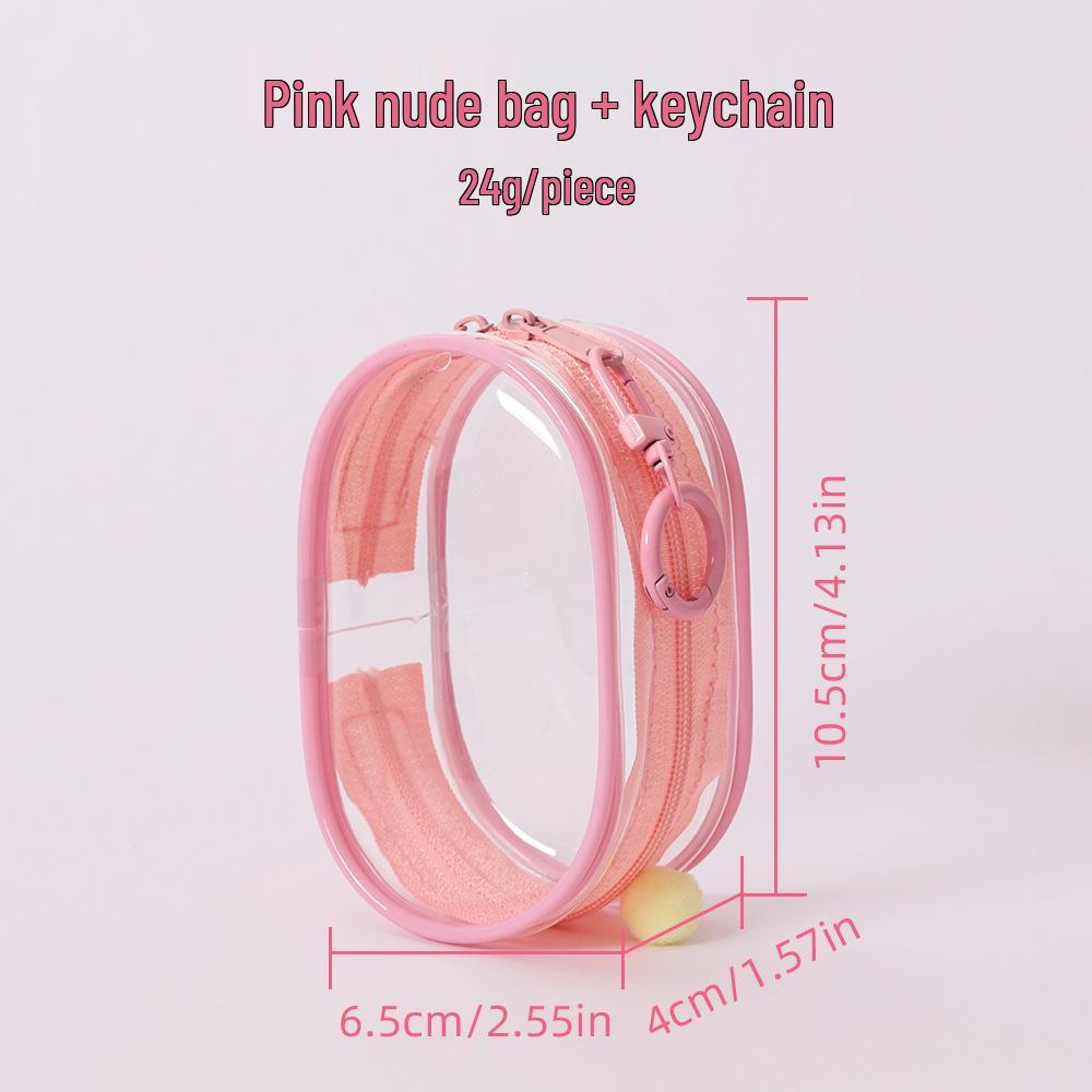 10cm Transparent Dustproof PVC Blind Box Display Bag - Mini Cute Ins Style Stroller Bag with Pendant Holder