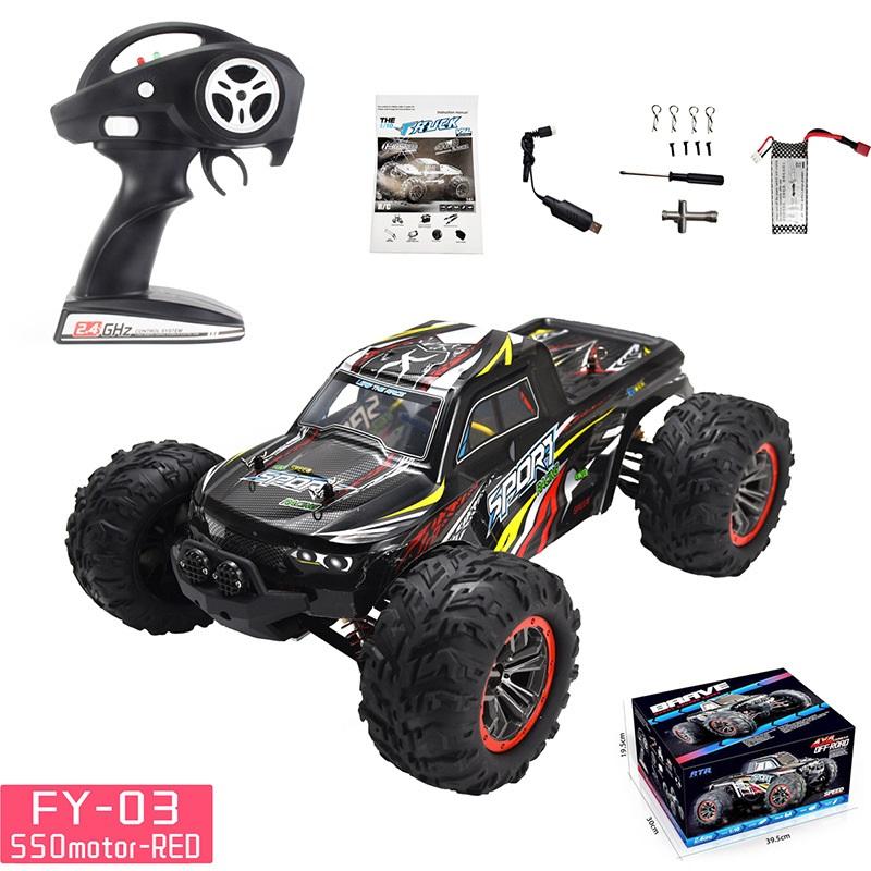1:10 4WD Full Proportional RC Monster Truck, 45km/h High Speed 2.4G Off-Road Crawler with 7.4V Battery for Hobbyists