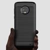 Husă Antishock din Fibră de Carbon pentru Moto G6 Plus G6+ Husă din Silicon Cauciucat cu Textură Periată pentru moto g6 plus g6+ Husă Moale pentru Telefon