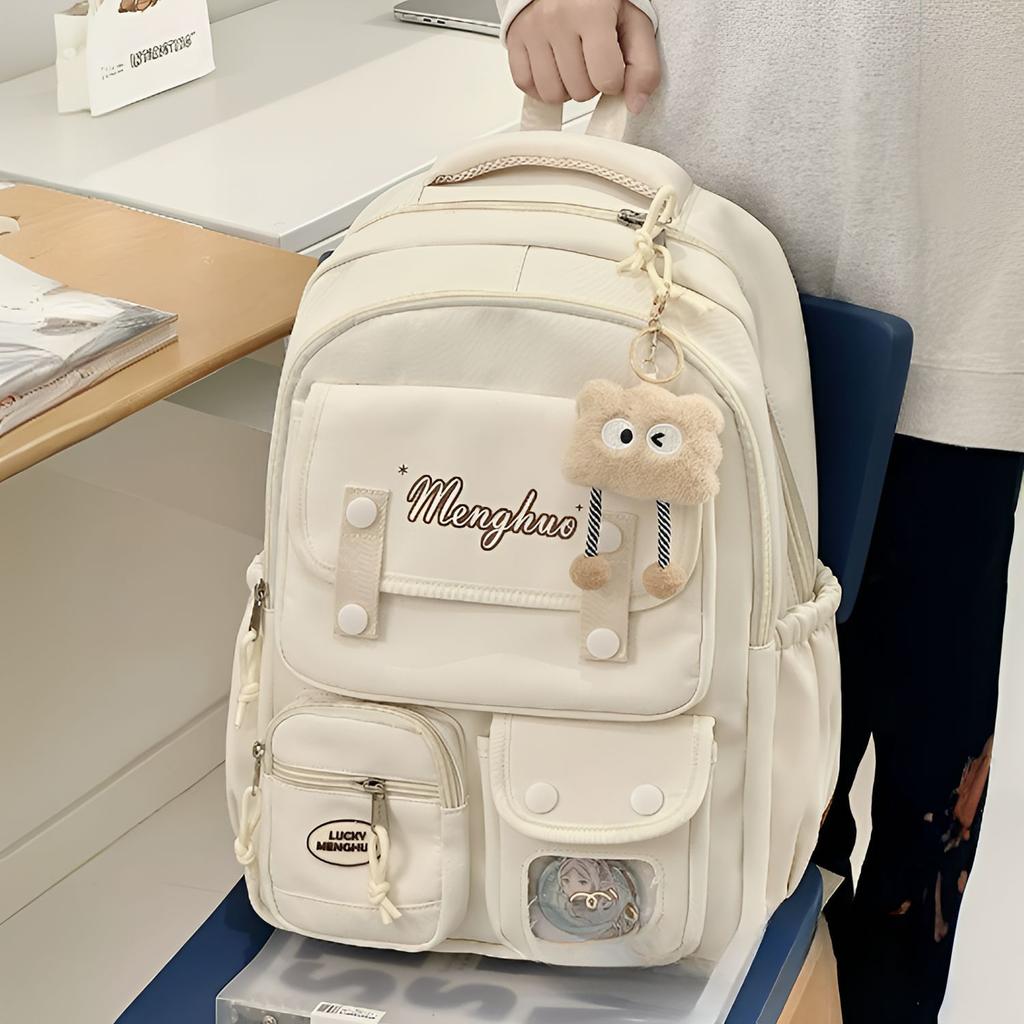 Schoolbag New Contrasting Color Schoolbag Female Junior and High School Students Large-capacity Backpack Primary School Students 3rd To 1st Grade