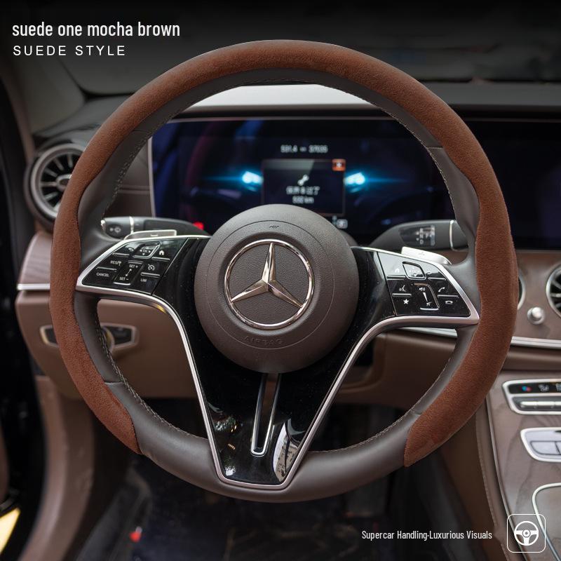 Mercedes-Benz & Volkswagen Suede Sport Steering Wheel Cover - Ultra-Light & Thin