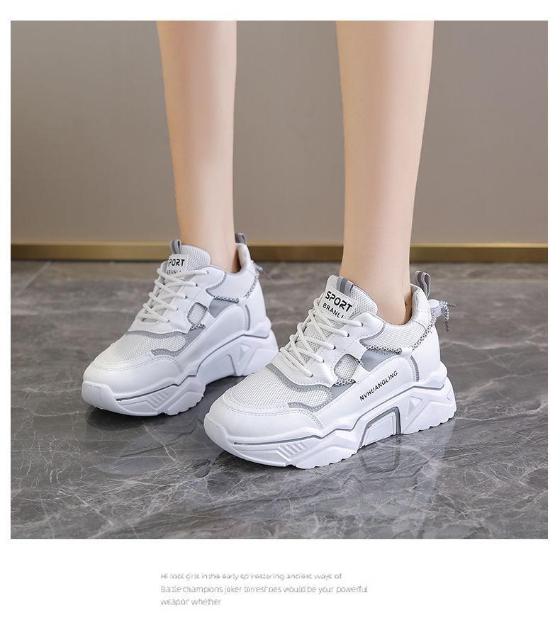Dad shoes girl 2025 spring and autumn new fashion casual platform ins trendy thin student breathable sports shoes