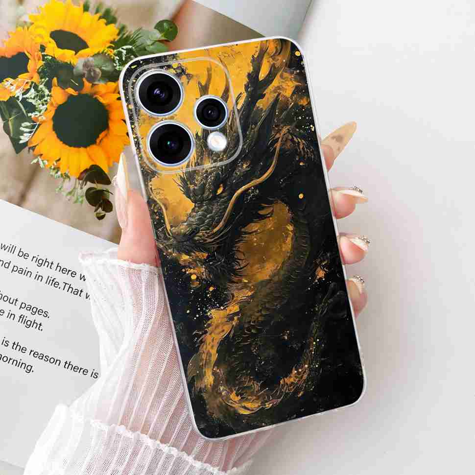 For Oppo Reno15 5G Casing 6.59" Cool Dragon Soft Silicone Back Cover For Oppo Reno 15 Reno15 5G CPH2825 Phone Shell Cases