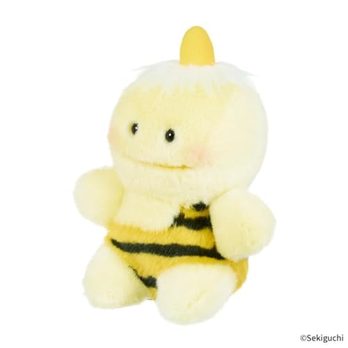 Sekiguchi Pikapon Plush Toy, Small, Yellow, Size: Approx. H16.5 x W12 x D9cm, Product Code: 812660