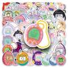 50 Cartoon Electronic Pet Graffiti Stickers for Personalizing Water Bottles, Luggage, and Phone Cases.